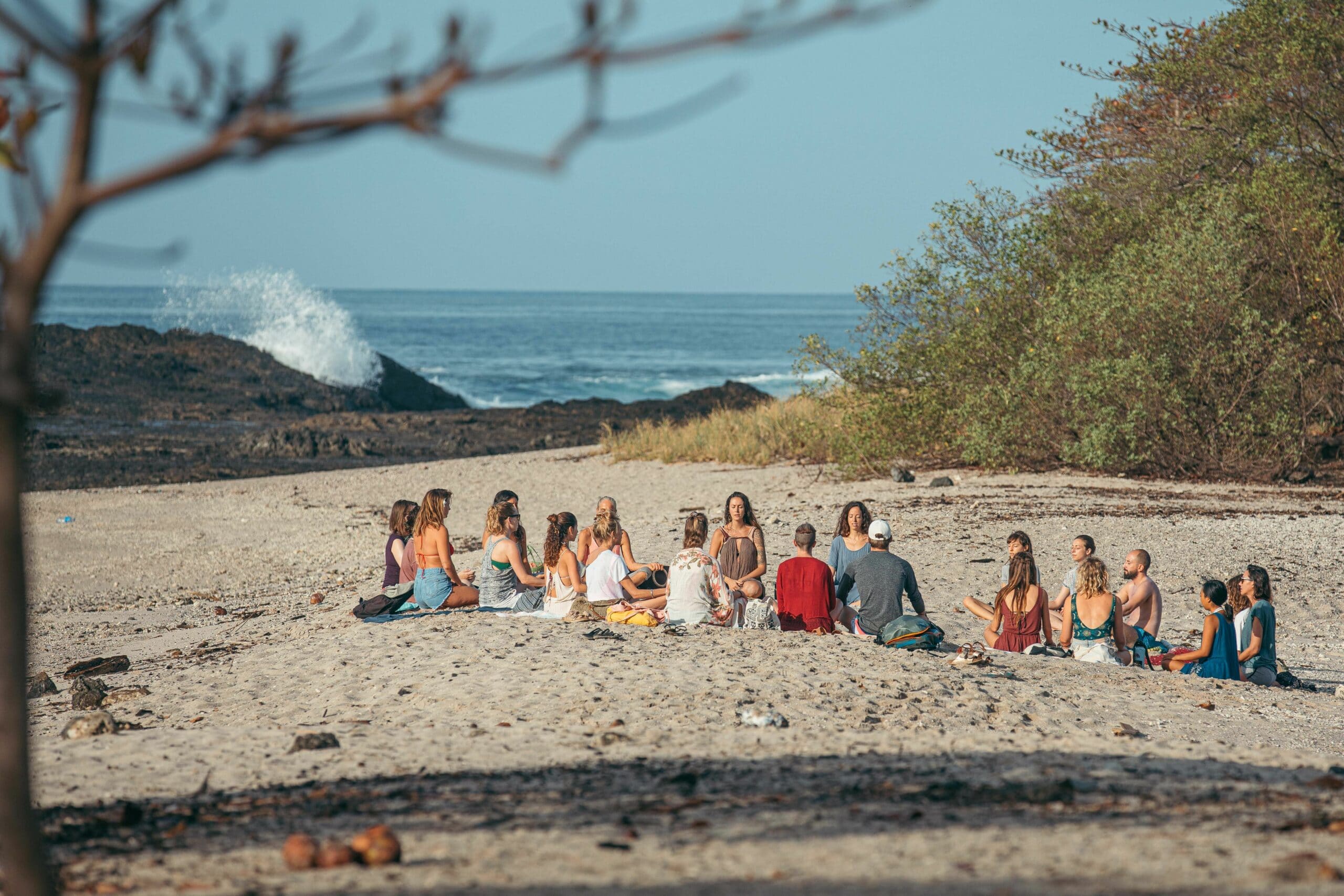 Hatha yoga Yoga meditation silence stillness retreat Pachamama Costa Rica spiritual presence witness emotional healing emotions Transformation awareness Community village dance movement meditation eco village